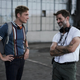 Zack Snyder (right) on the set of Army of the Dead.